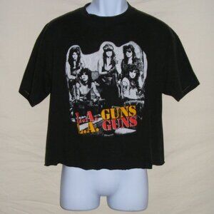 L.A. GUNS Concert Tshirt, L/XL, Cropped, 1988